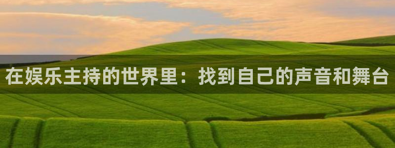 下载星空娱乐：在娱乐主持的世界里：找到自己的声音和舞台